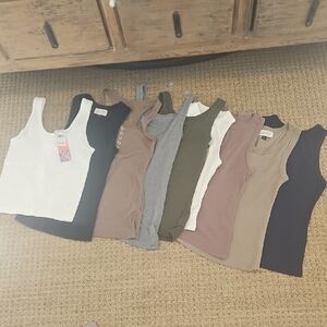 Women's Assorted Color Tank Tops Grey One Is Unavailable. 8 Total Tanks In Set